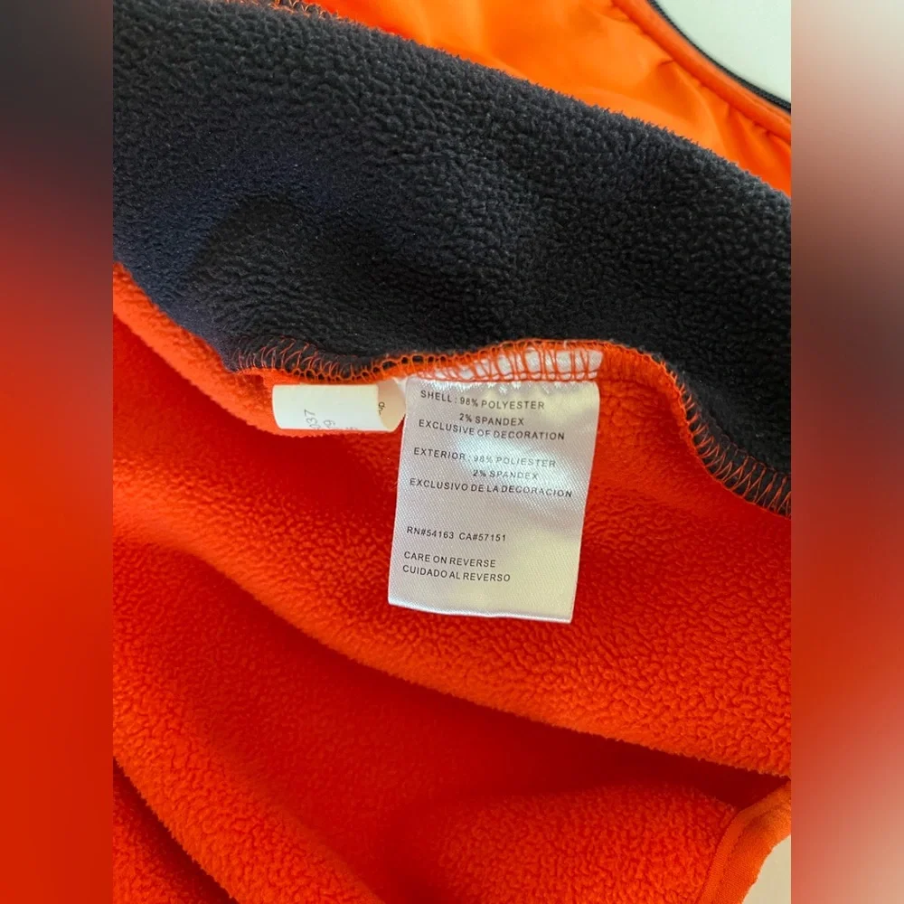 Mens Denver Broncos NFL Full Zip Jacket Orange & Navy Blue, M